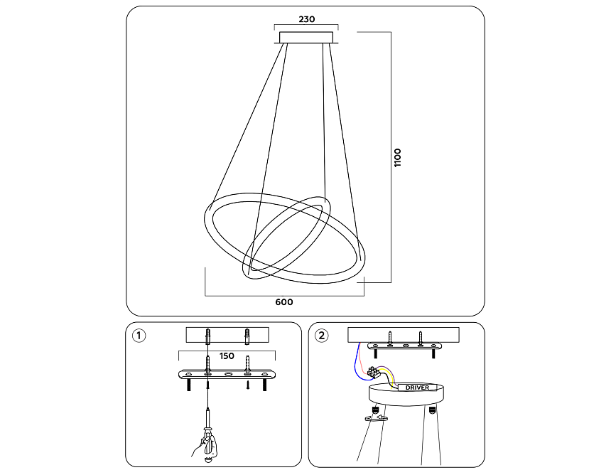 FL407 WH белый 84W D600*1100 (ПДУ РАДИО 2.4)
